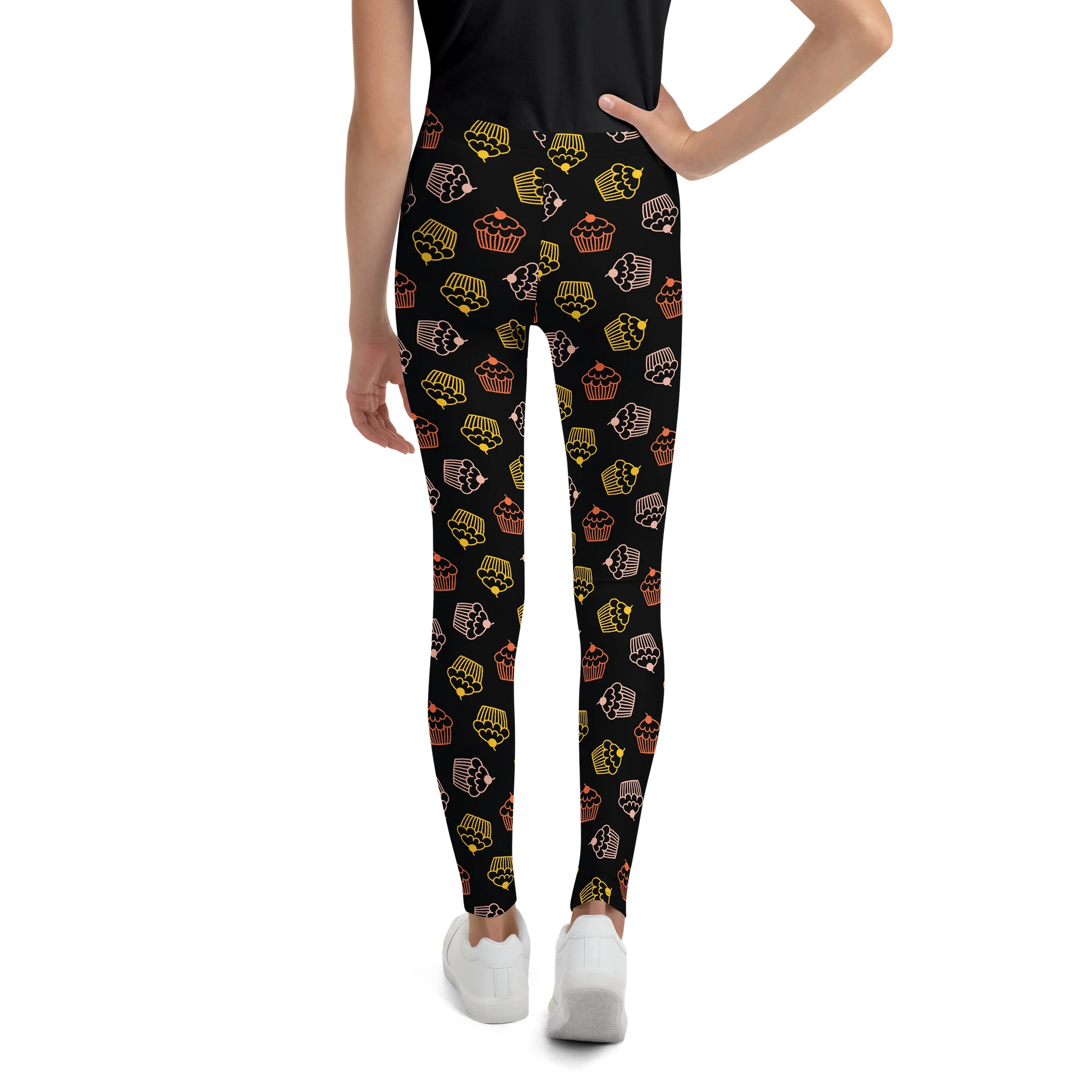 Colorful Whimsical Cupcakes Youth Leggings product image (2)