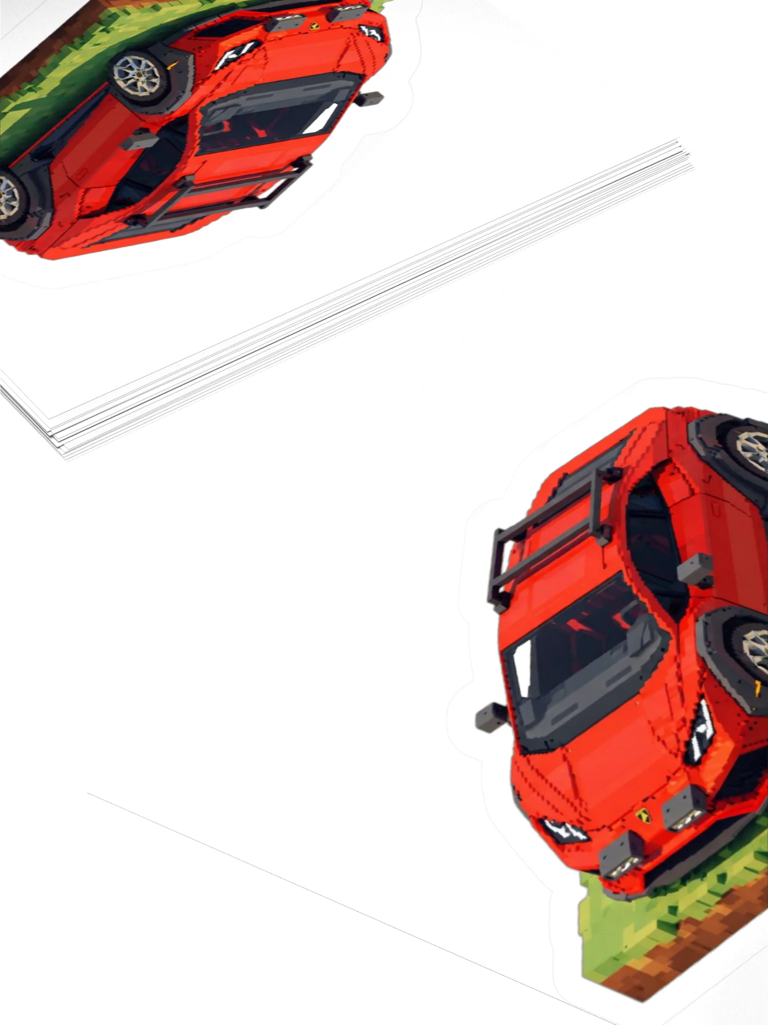Rosso Mars Red Lamborghini Huracan Sterrato Sticker (Pixel, Retro, Minecraft) product image (10)