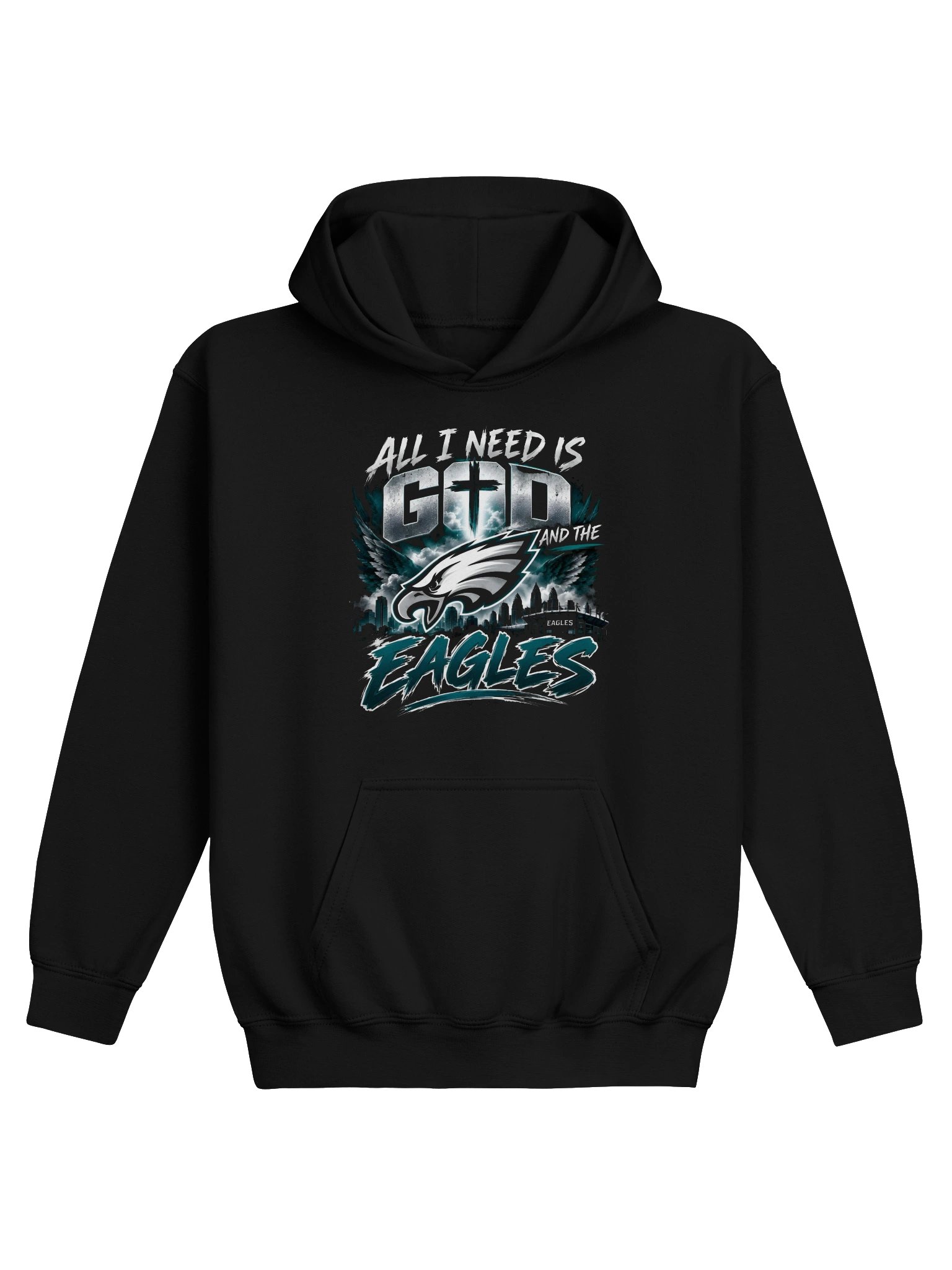 Youth-All I Need Is God and the Eagles Hoodie product image (2)