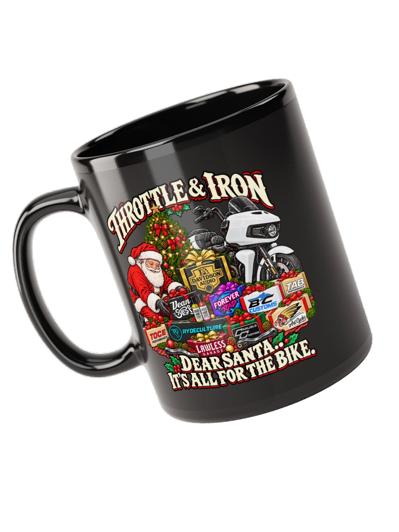 Dear Santa, It’s All for the Bike | Black Christmas Mug product image (5)