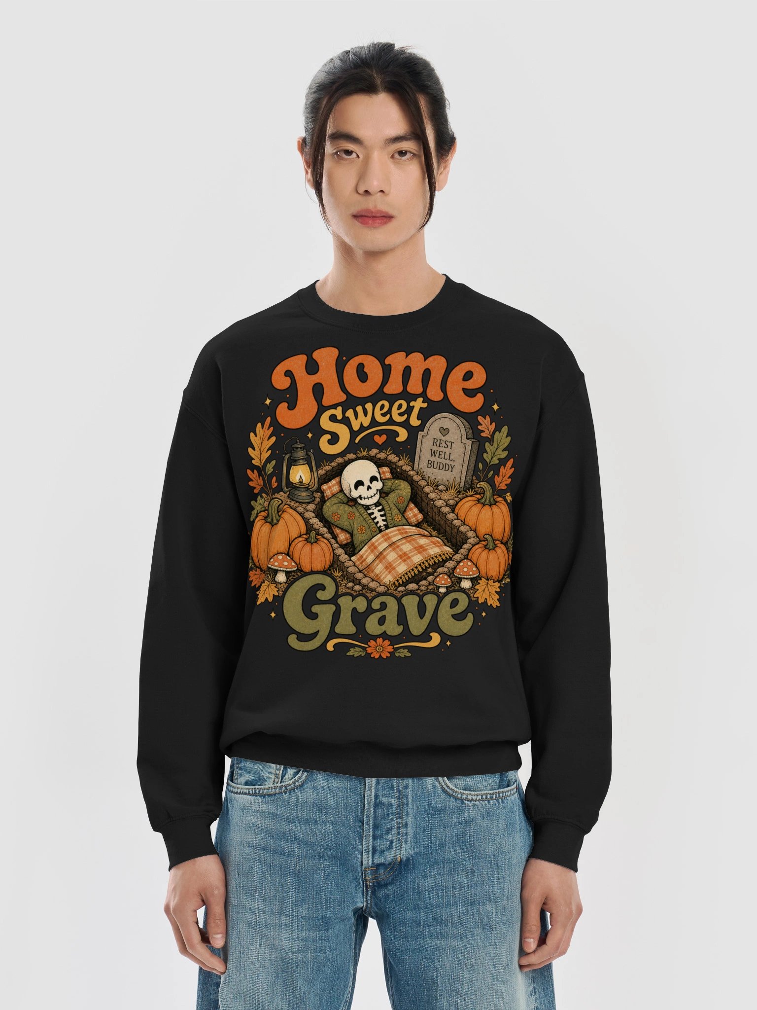 Home Sweet Grave Halloween Crewneck product image (55)
