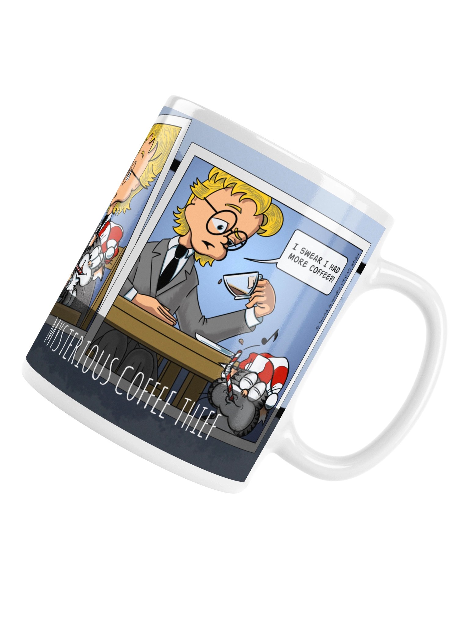 Resident Dragon Comic Mysterious Coffee Thief Three-Panel Mug product image (6)