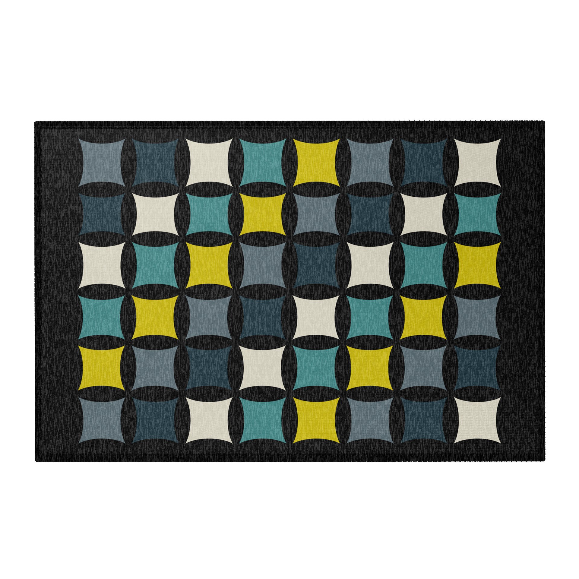 Mid Modern Century Inspired Chenille Area Rug - Midnight product image (1)