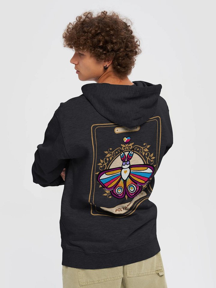 № 11 | POLYAMORY PRIDE MOTH | TAROT CARD STYLE | ZIP-UP HOODIE product image (2)