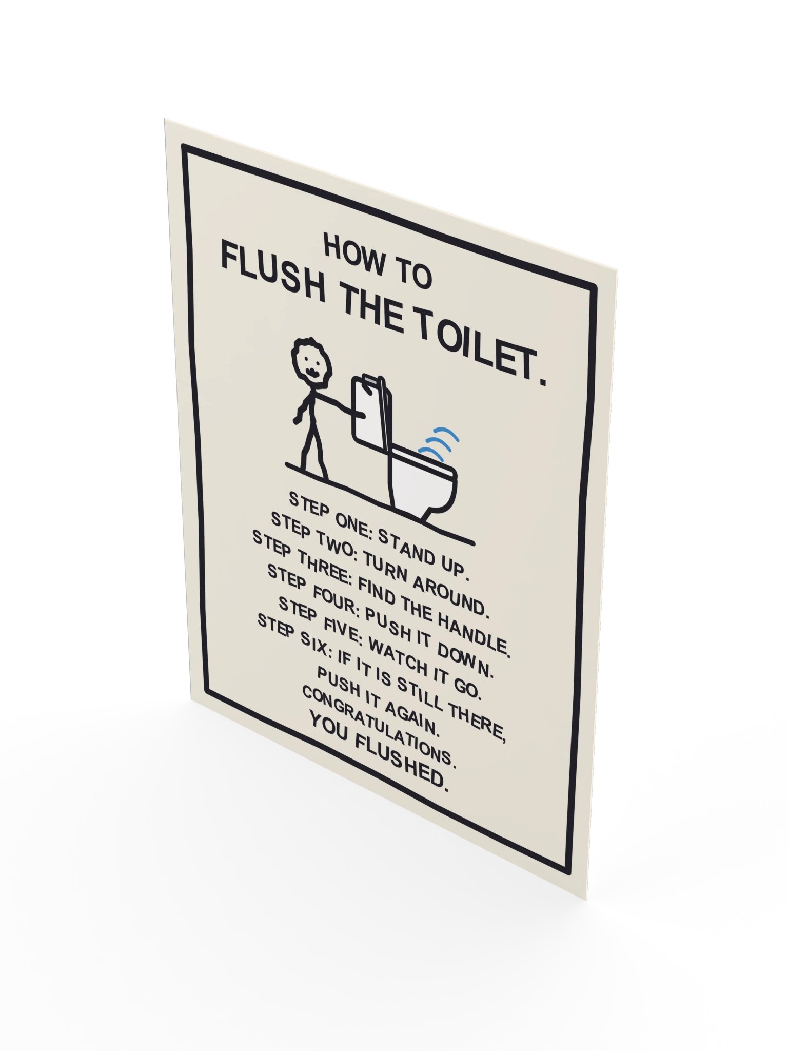 How to Flush the Toilet (Bathroom Sign) product image (17)