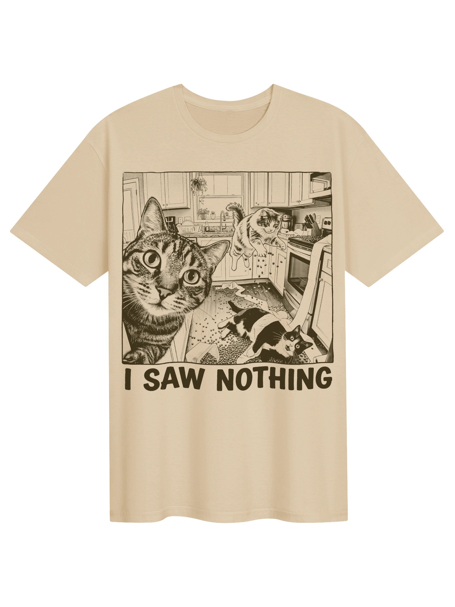 I Saw Nothing Cat T-Shirt product image (3)