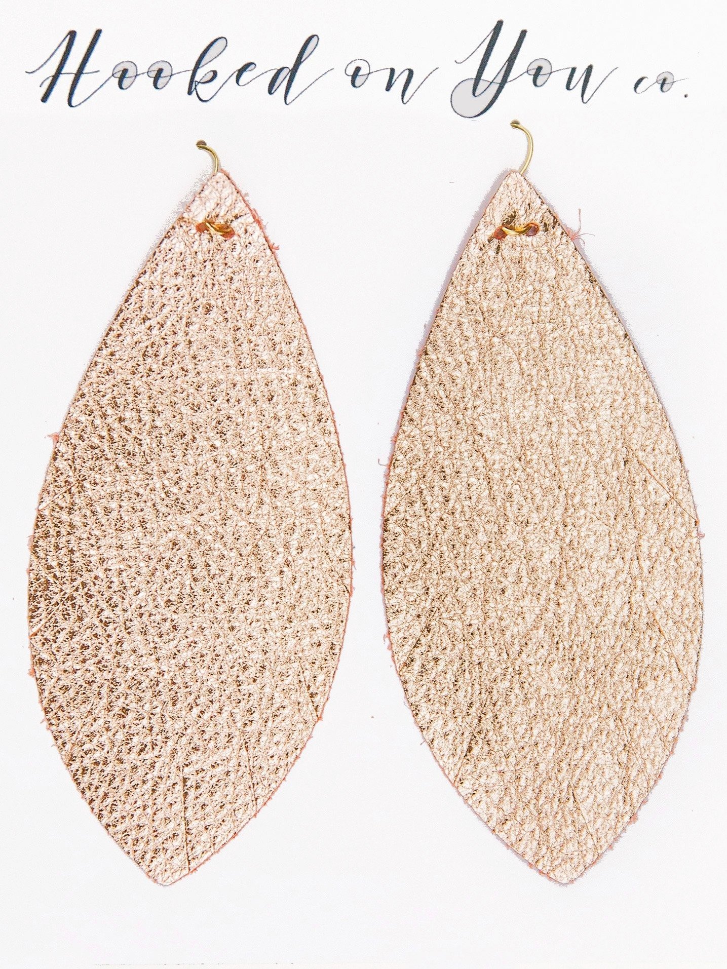 Rose Gold Showstopper Leather Earrings product image (2)