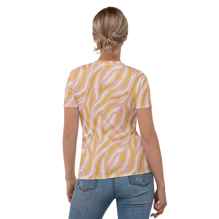 Zebra Skin Women's Crew Neck T-Shirt with Colorful Polka Dots product image (1)