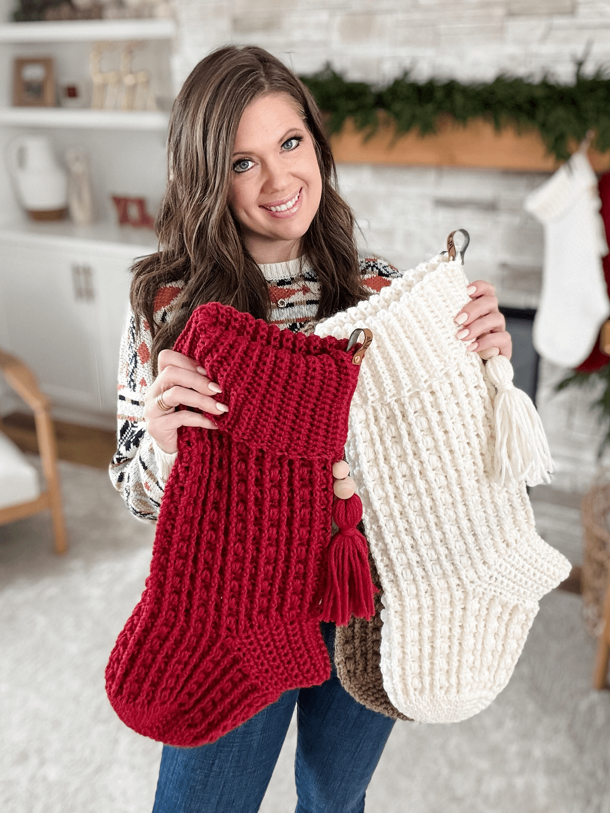 Snuggle Season Stocking Crochet Pattern | MJ's Off The Hook Designs