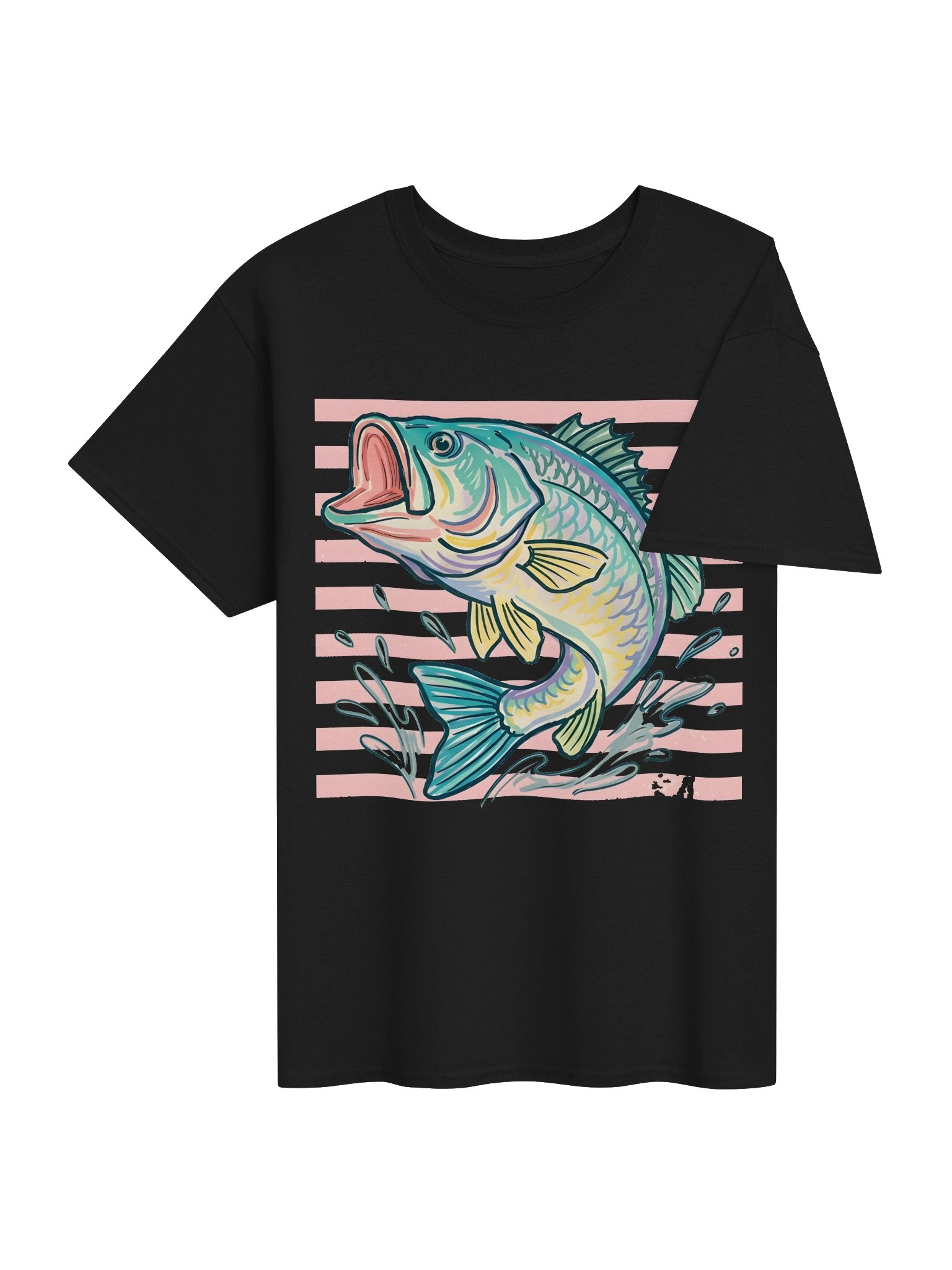 Colorful Jumping Fish Graphic Tee product image (4)