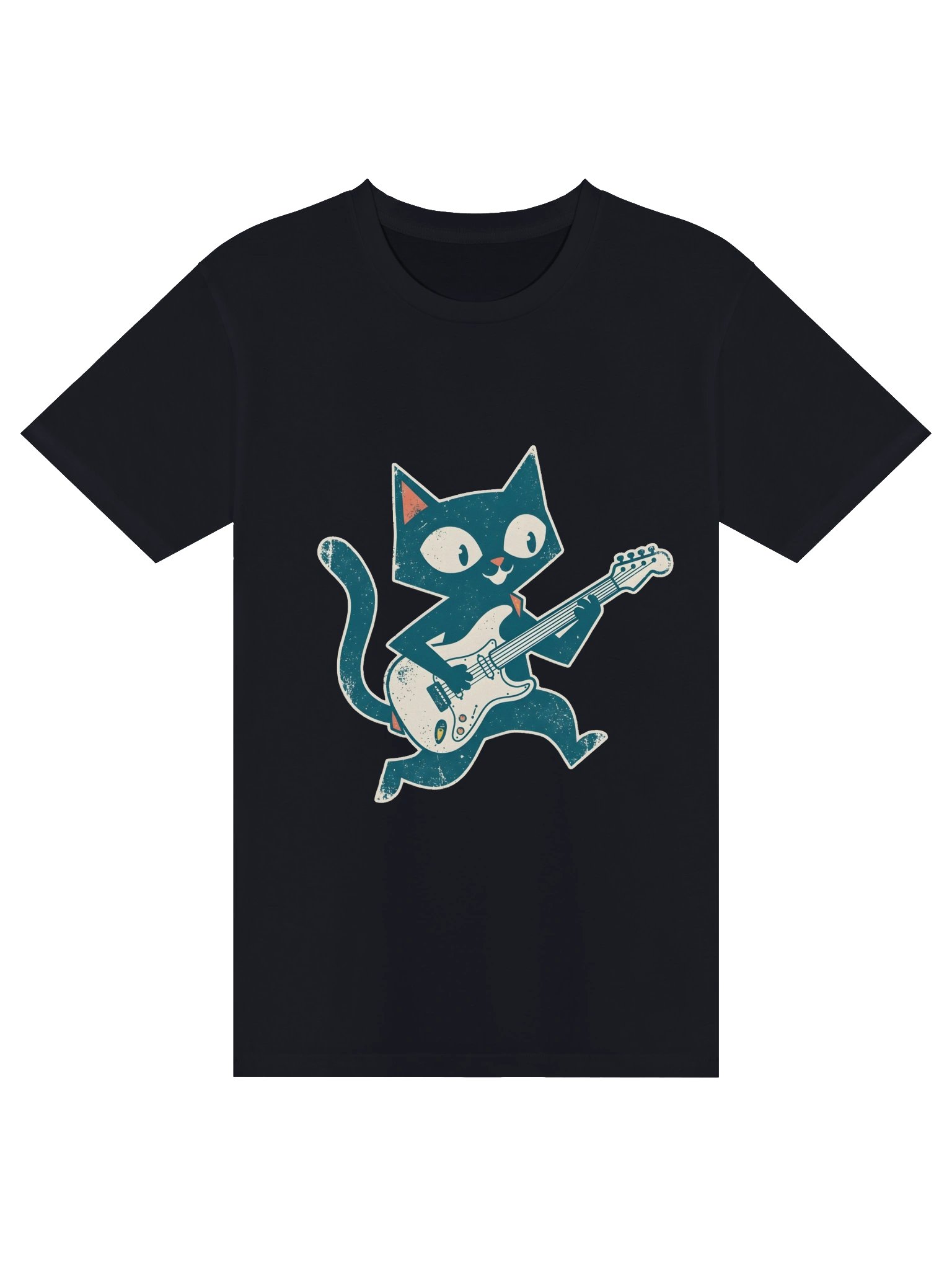 Retro Cat Playing Electric Guitar Shirt – Vintage Mid Century Rock Cat Tee, Funny Guitarist Gift for Cat Lovers product image (17)