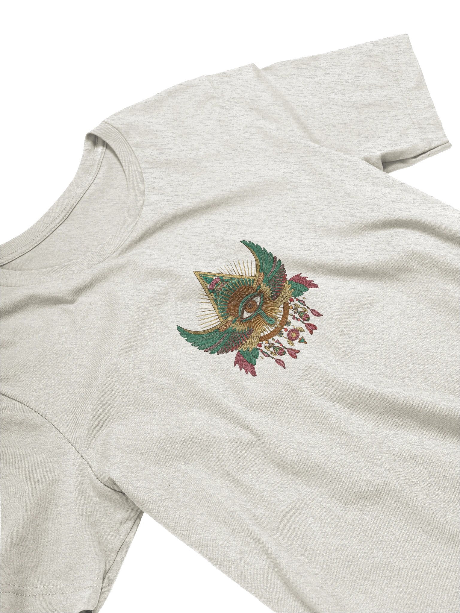 Mystic Eye amulet with an indian spirit guardian Feathers T-Shirt product image (3)