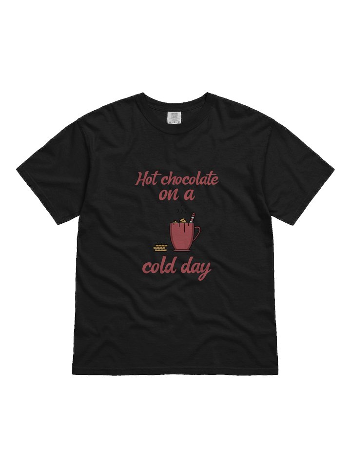 Hot Chocolate on a Cold Day T-Shirt – Cozy Winter Holiday Tee, Christmas Hot Cocoa Shirt product image (6)