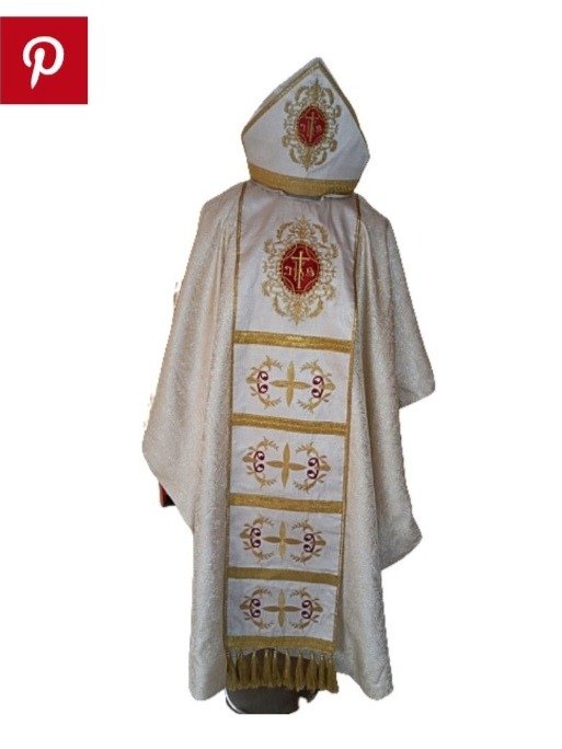 Bishop Vestments, Clerical Attire, Liturgical Garments, Ecclesiastical Robes, Sacred Vesture. product image (3)