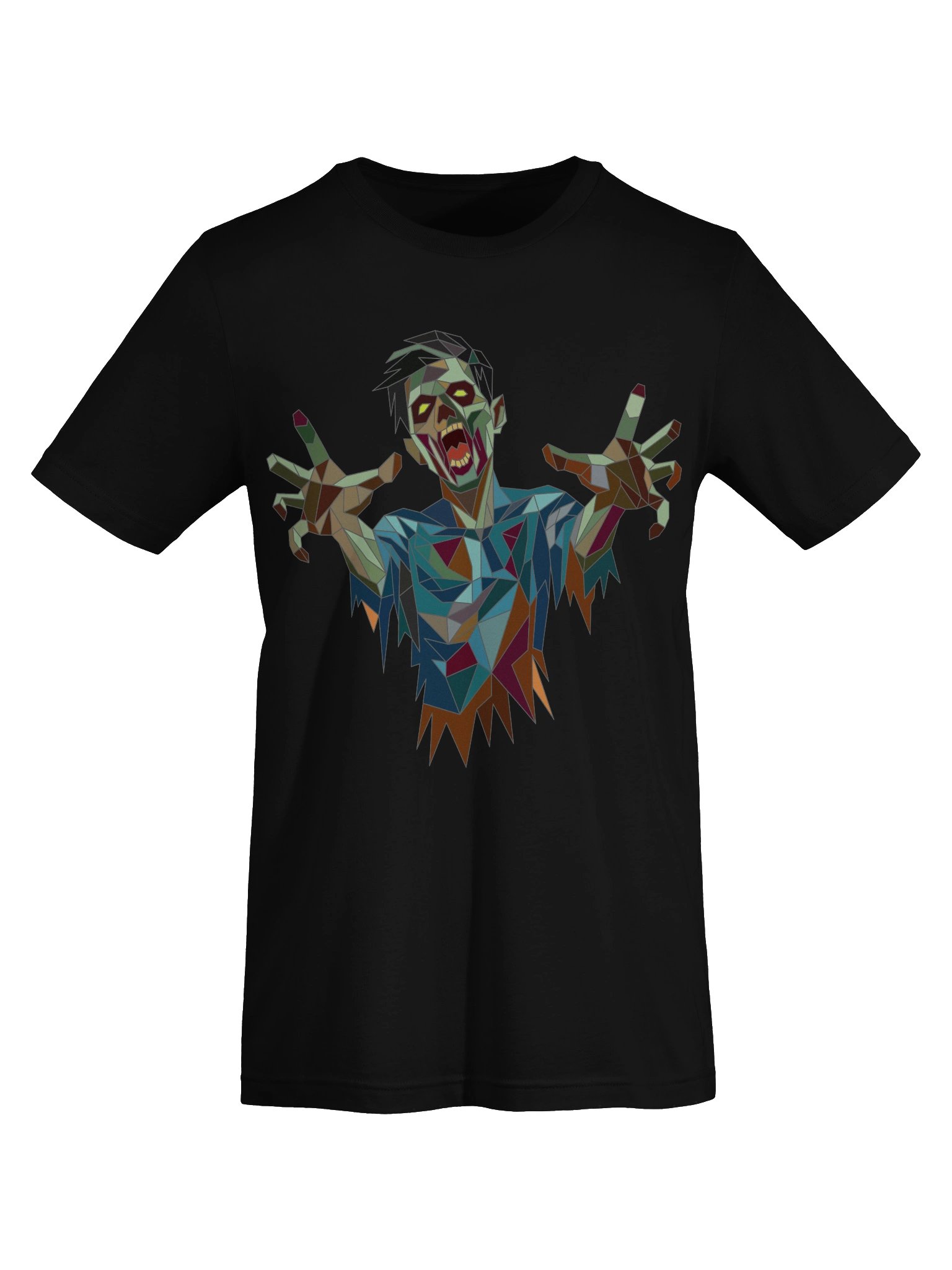 Geometric Zombie Halloween T-Shirt | Spooky Season Graphic Tee product image (14)
