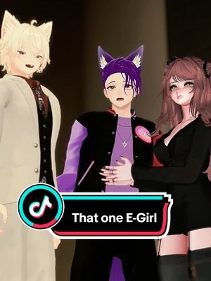 whos the E-Girl in your group who gets straight into flirting with any random E-Dude? @🌙MochamonVR📿 @Rayn Keiko @KiraBear16 #vtuber #virtual #vrchat #vrfamo #vrc 