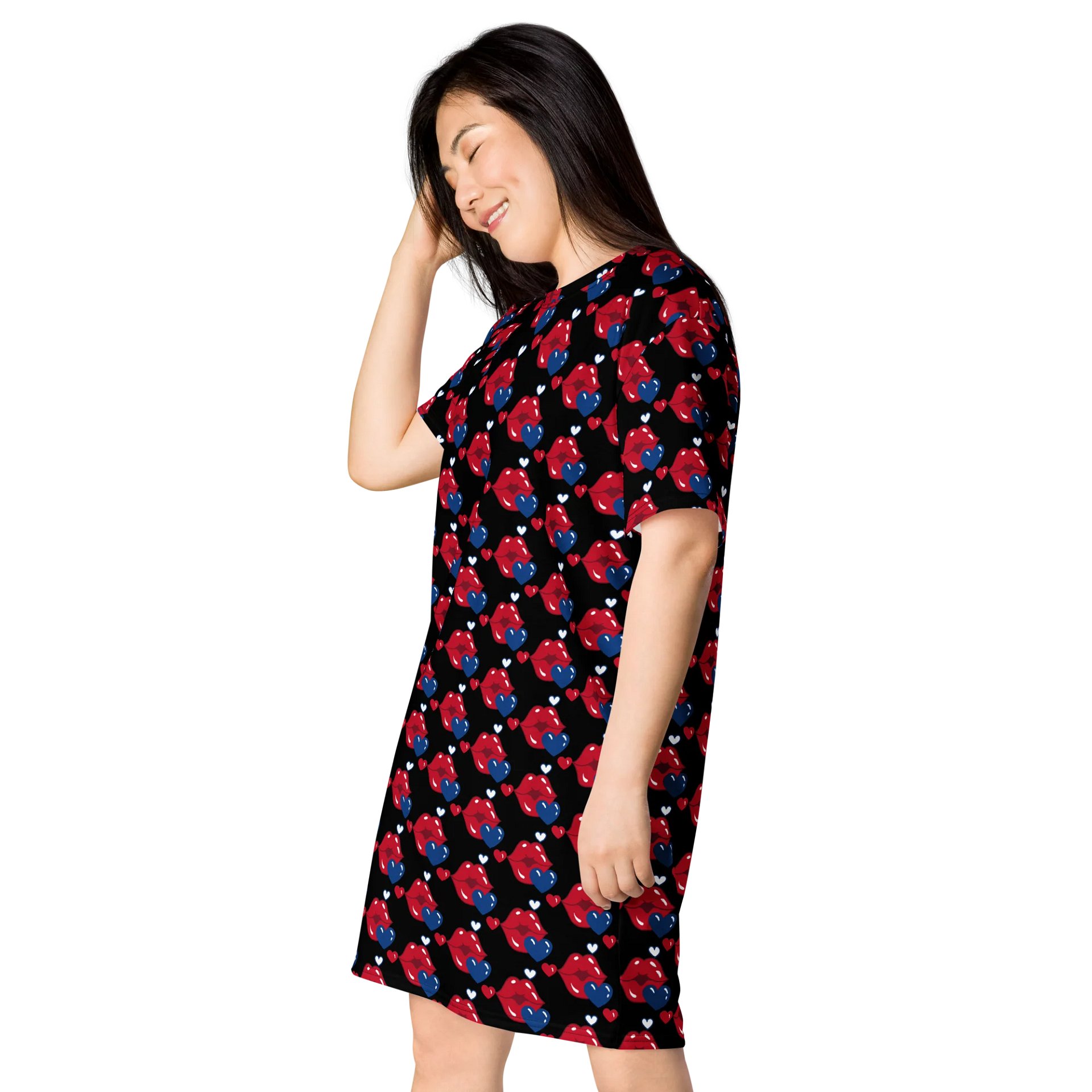 Lip Chic All-Over T-Shirt Dress product image (3)