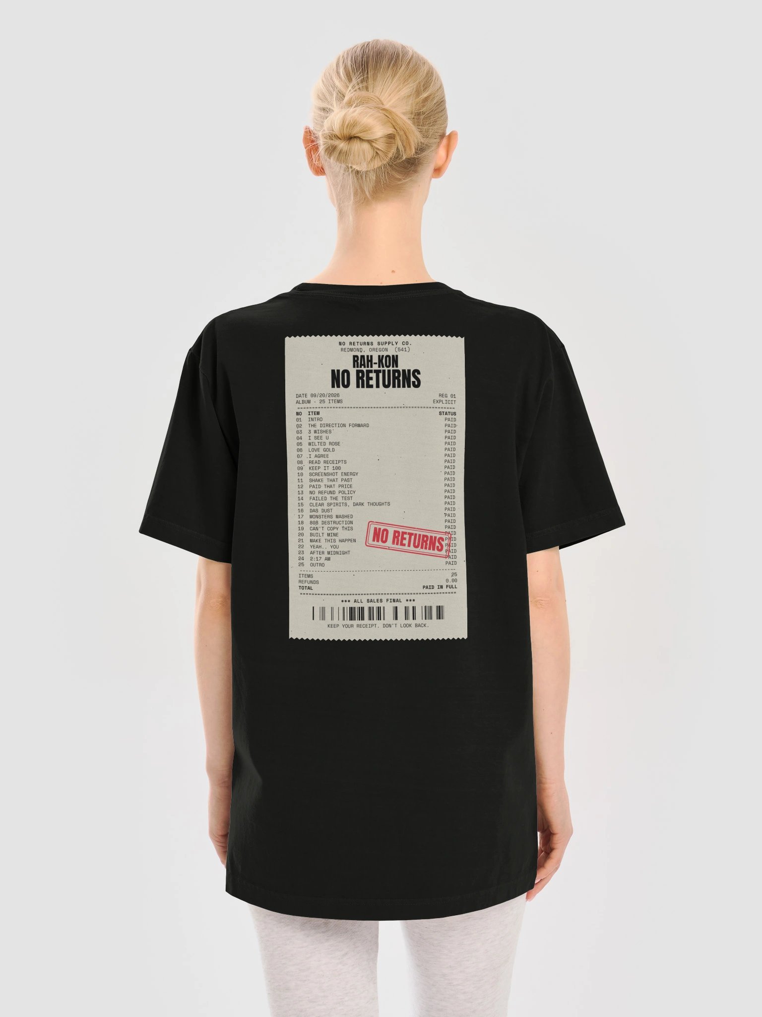 NO RETURNS Receipt Tee product image (10)