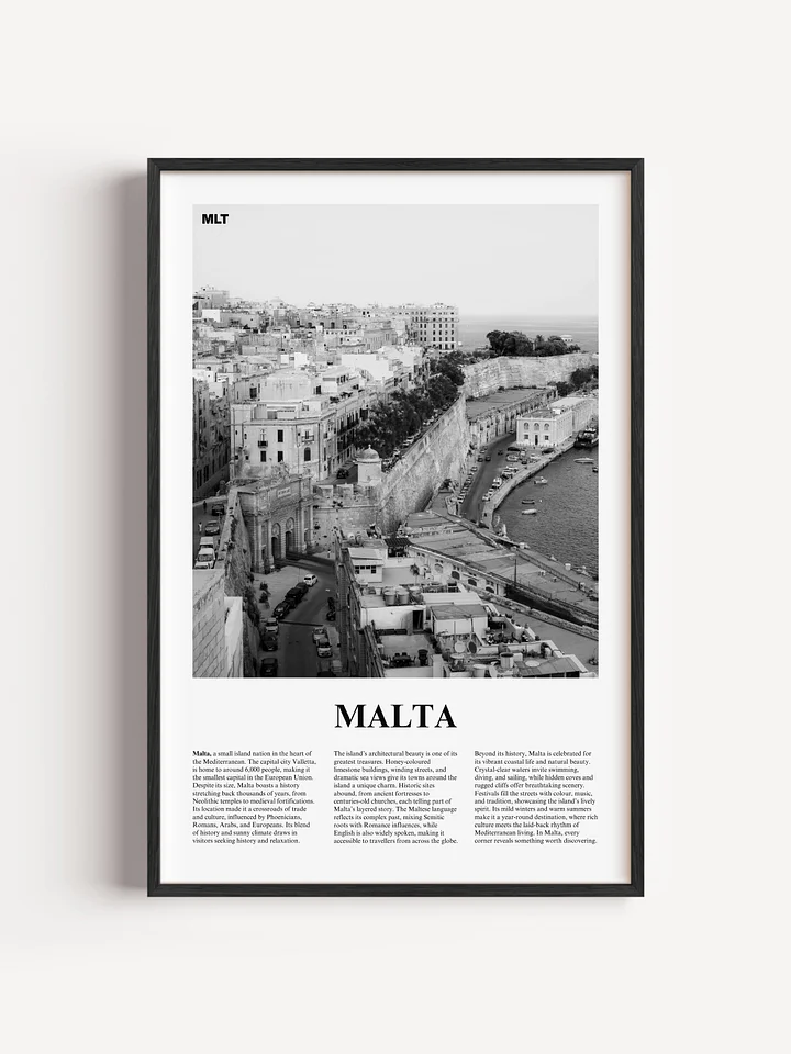 Malta 01 Newspaper Poster | Framed product image (1)