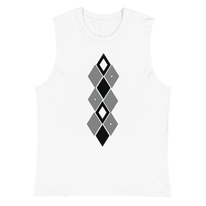 Black and white triangle design Muscle Tank product image (2)