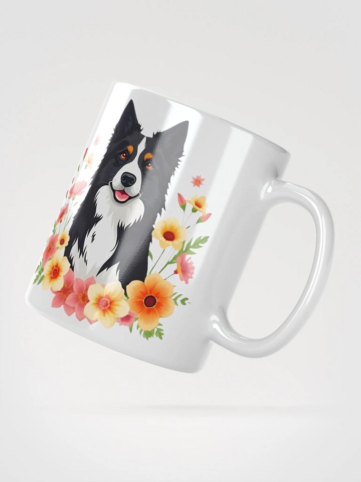 Floral Border Collie Mug product image (5)