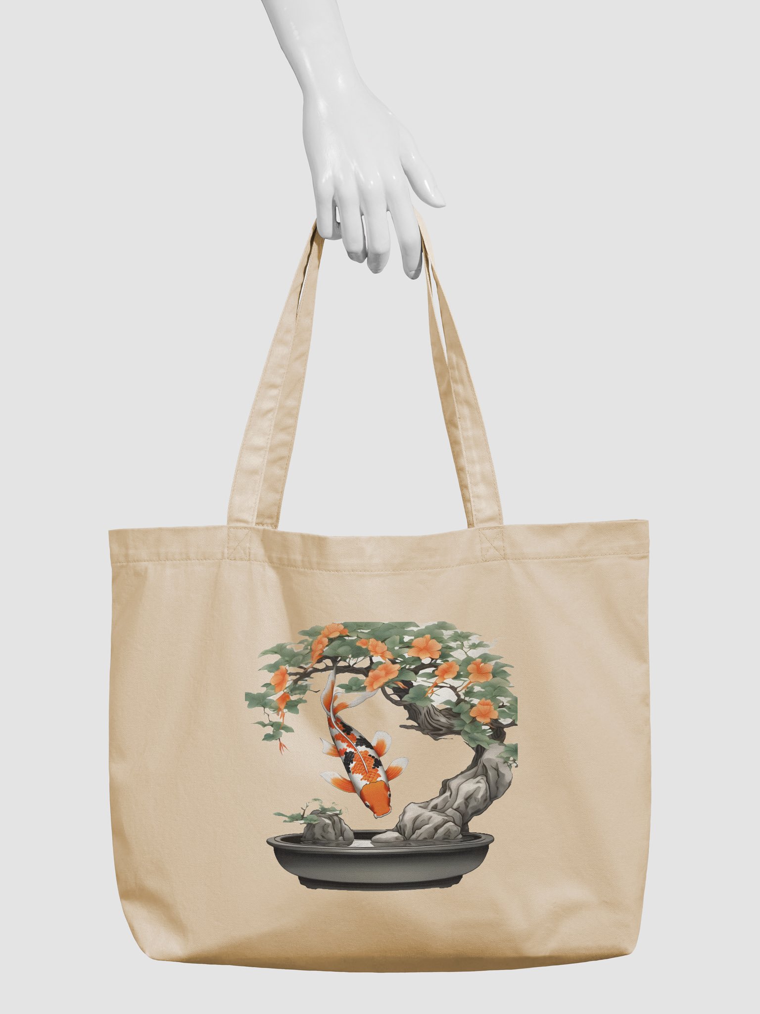 Koi Serenity Organic Tote Bag product image (3)