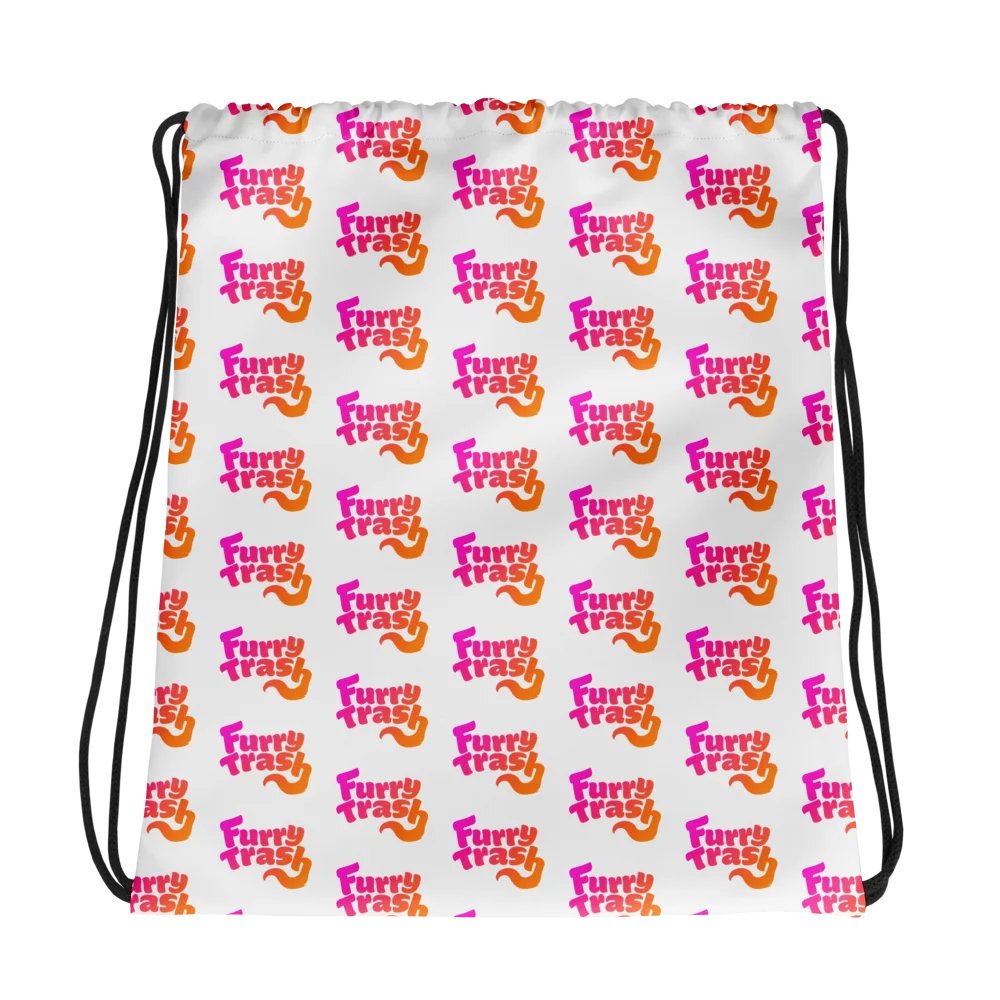 Furry Trash Patterned Drawstring Bag - Bubble Logo (Sunrise) product image (1)