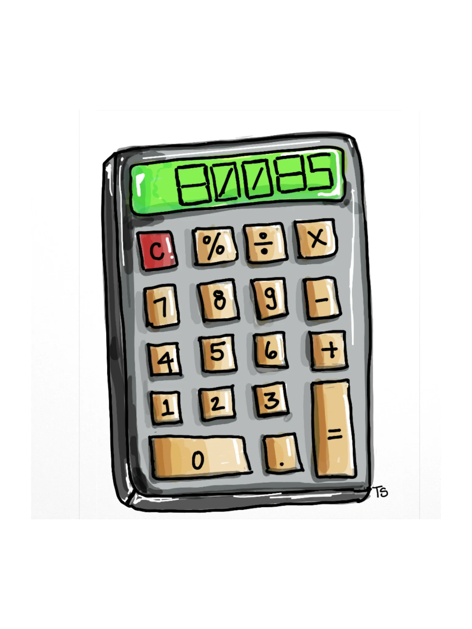 Boobs Calculator Stickers