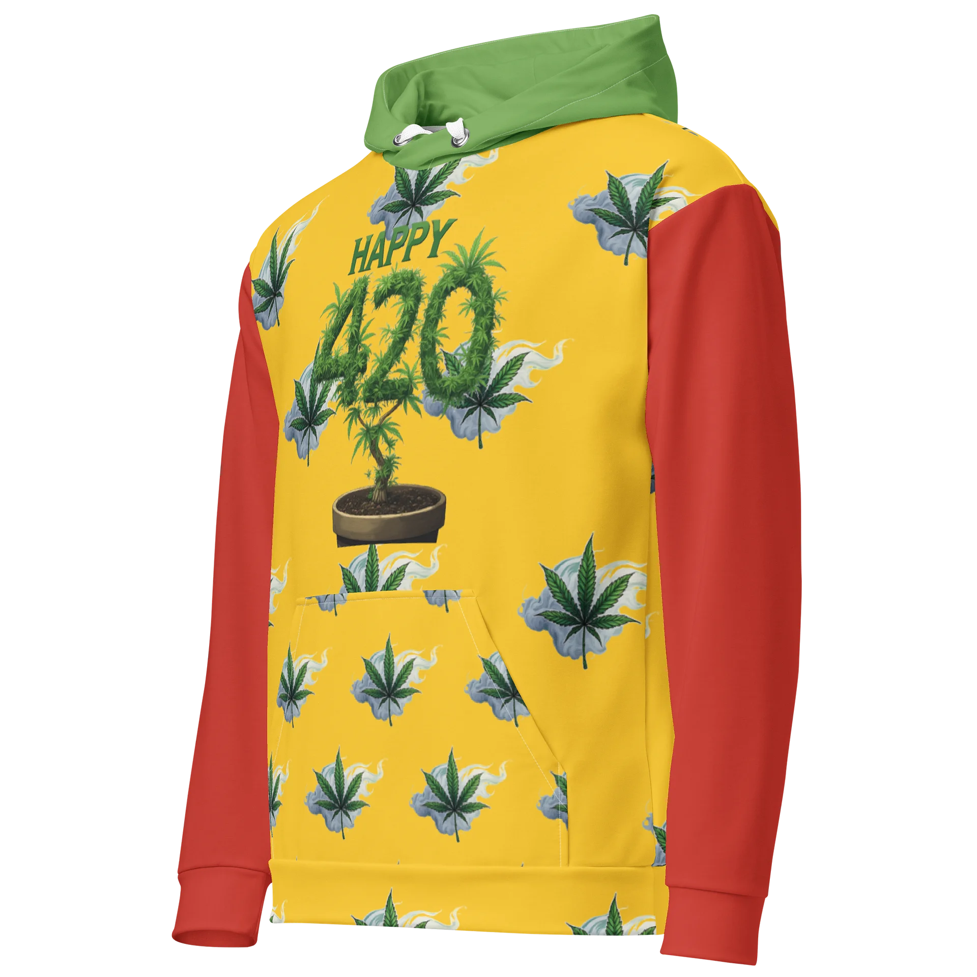 Happy 420 Leafy All-Over Hoodie product image (3)