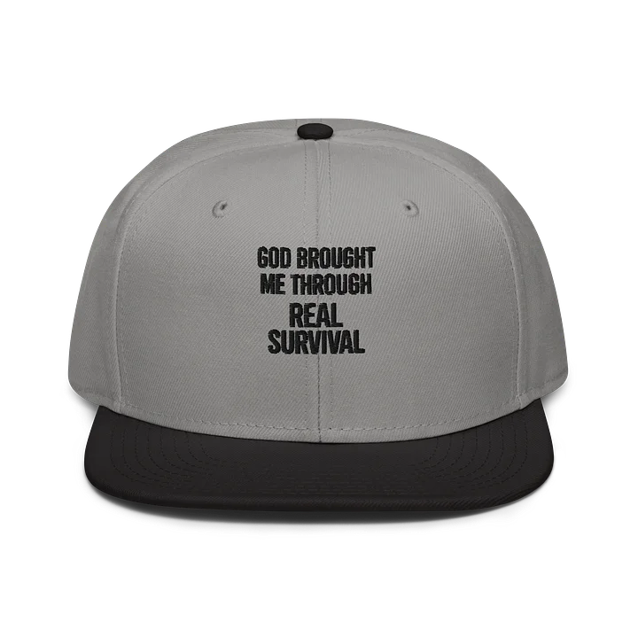 God Brought Me Through “Real Survival” Snapback Hat | GBMT Signature Flat Bill Cap product image (1)