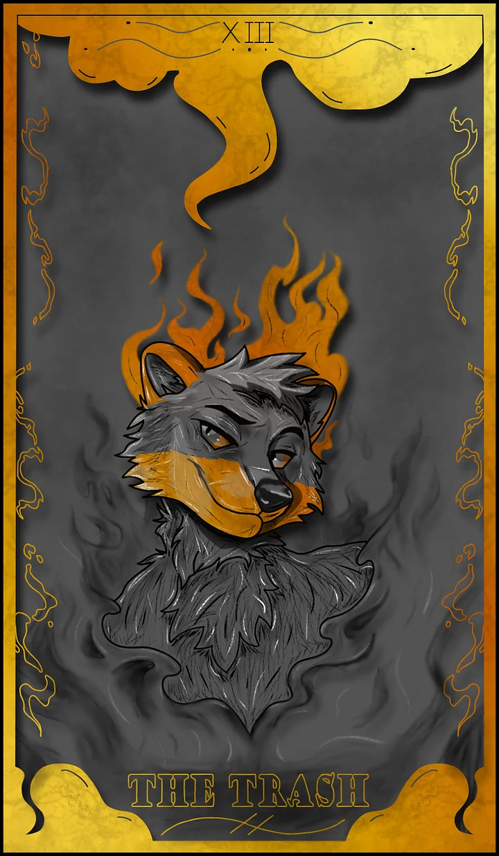 "The Trash" Tarot Card Sticker product image (1)