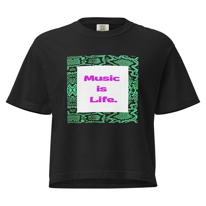 "Music is Life" Cotton CropTop product image (1)