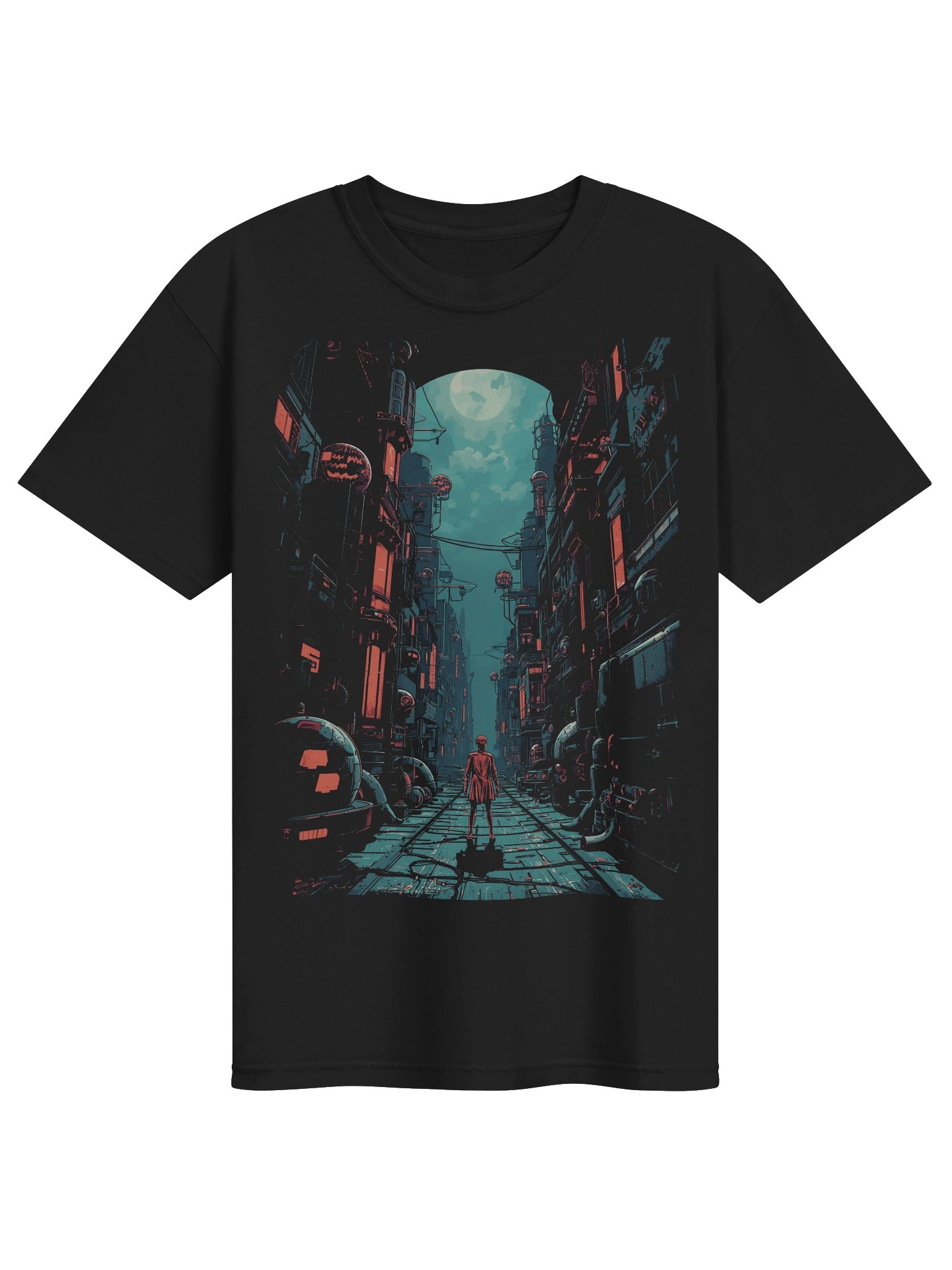 Neon Moon Alley Sci-Fi Heavyweight T-Shirt product image (1)