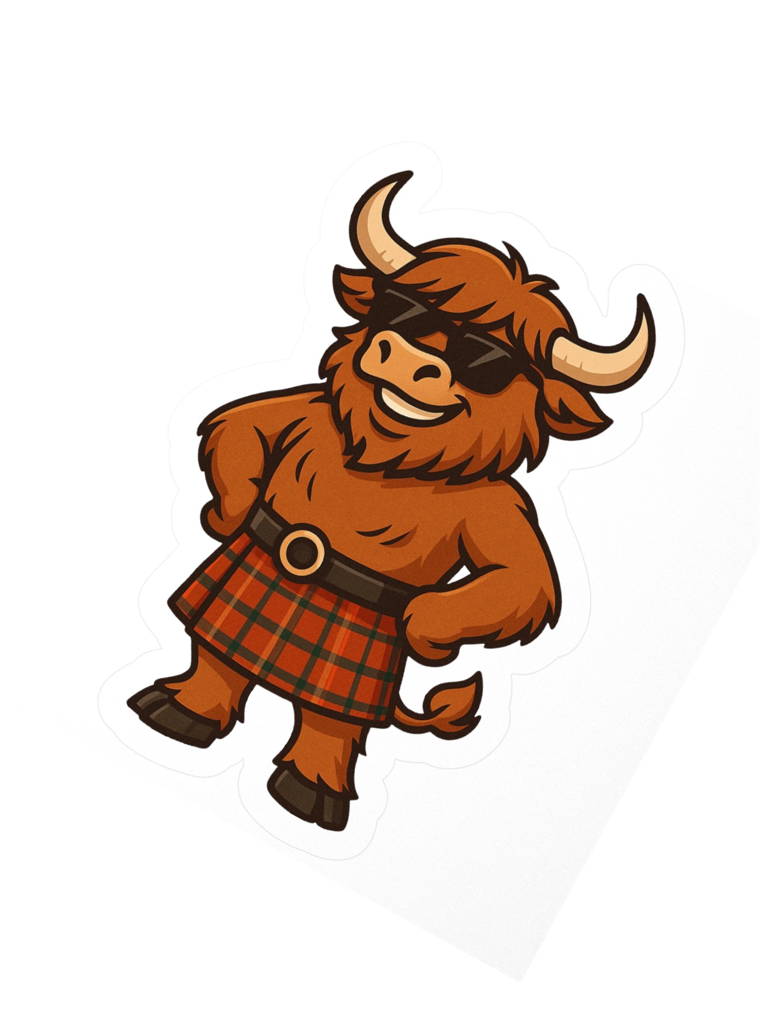 Hamish the Highland Coo Sticker product image (6)