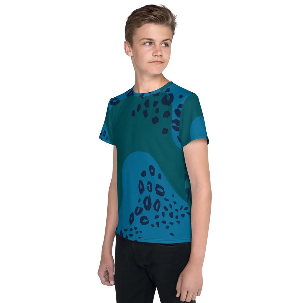 Dynamic Teal Youth T-Shirt product image (3)