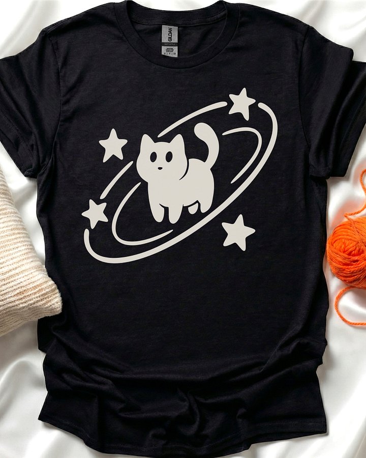 Cute Galactic Cat T-Shirt product image (1)