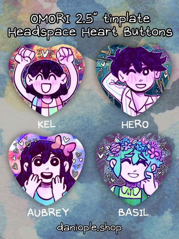 OMORI - Headspace Heart Buttons product image (1)