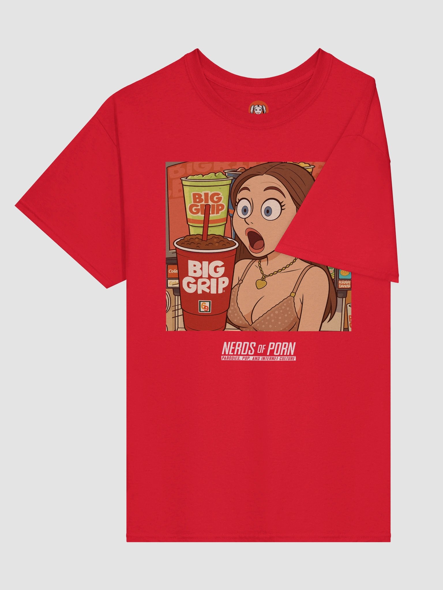 Shocked P*rn Face Tee (red) product image (3)