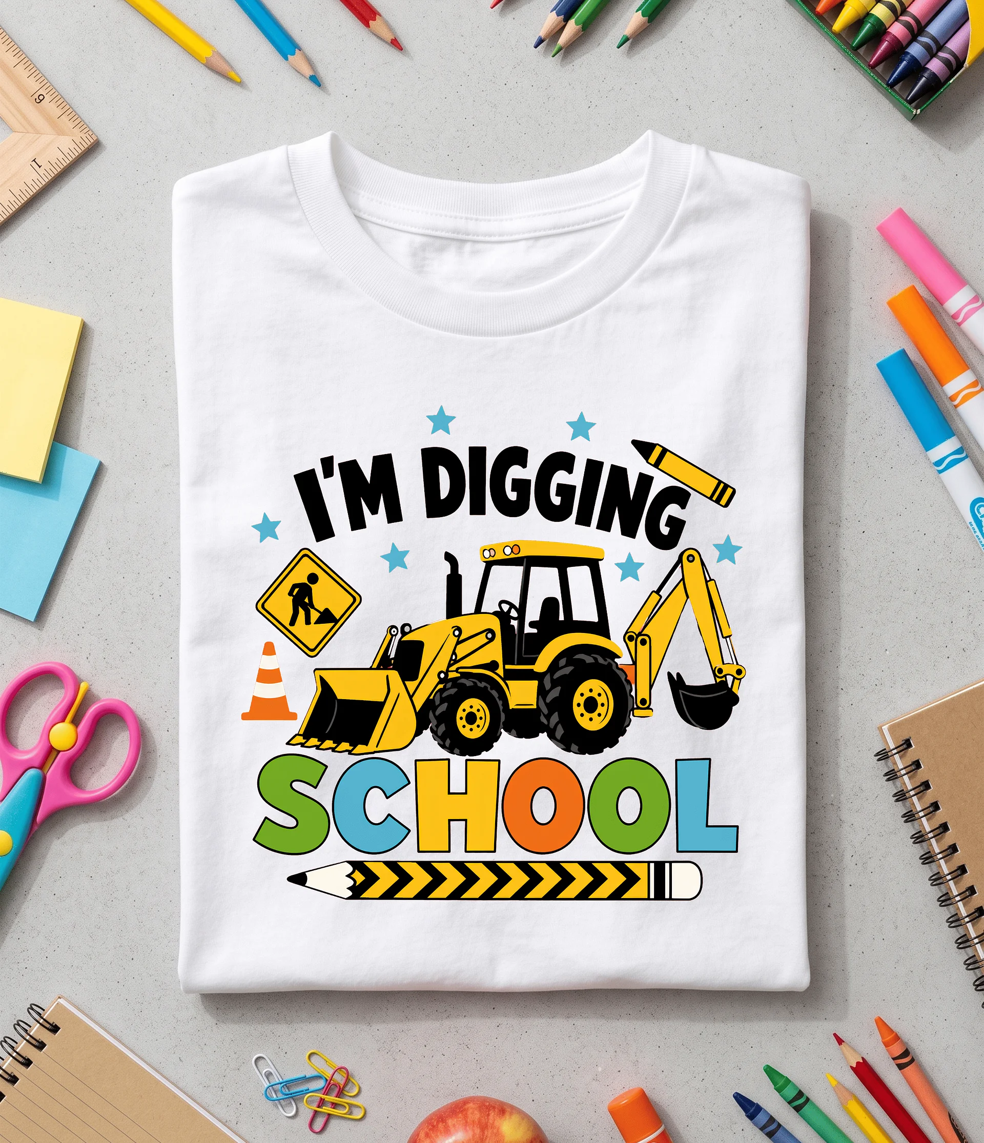 I'm Digging School Shirt – Construction Truck Kids Tee 🚧 product image (1)