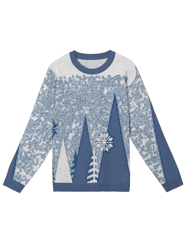 Blue Winter Landscape Knit Sweater product image (3)