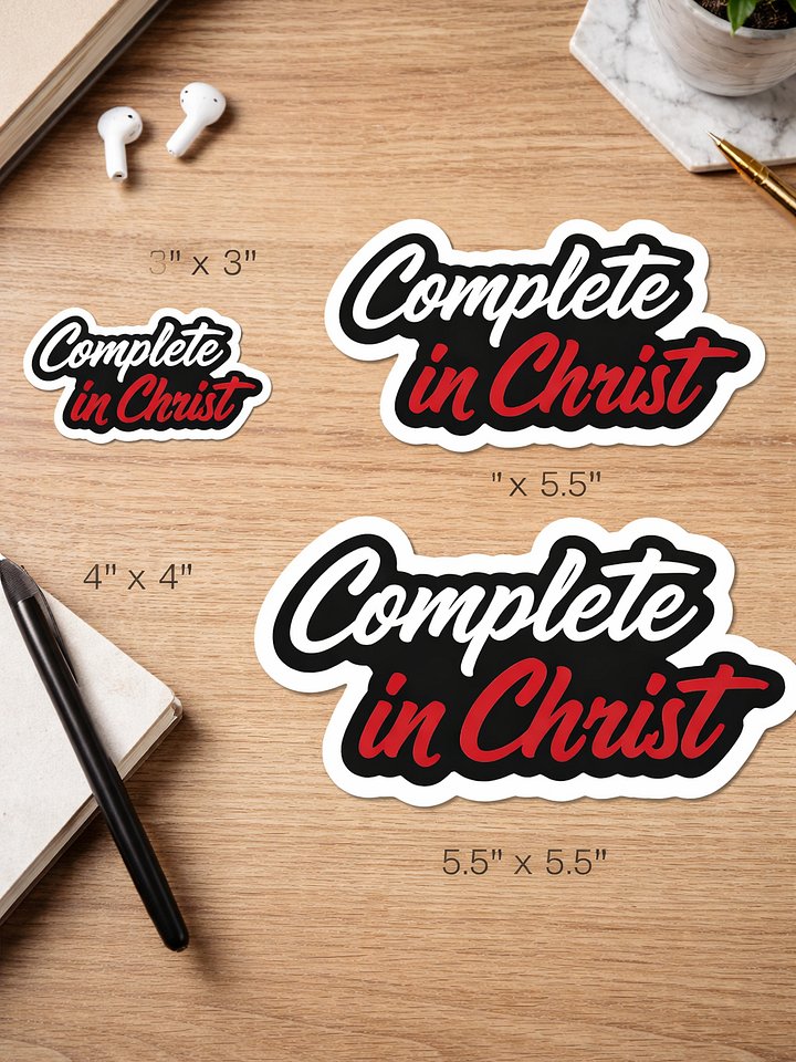 Complete in Christ (Red) - Sticker product image (1)