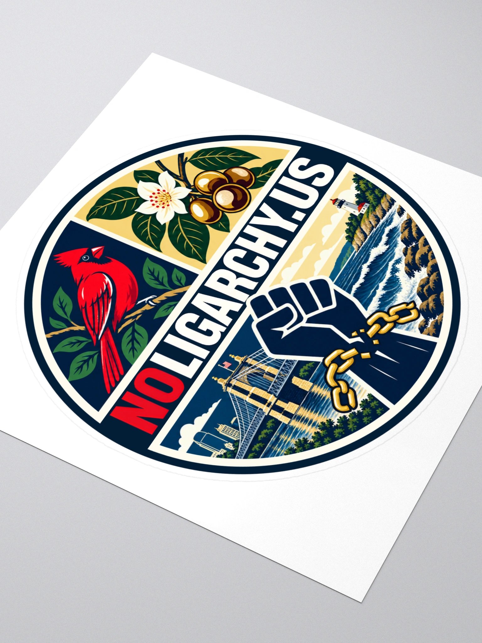Ohio NOLIGARCHY.US sticker product image (3)