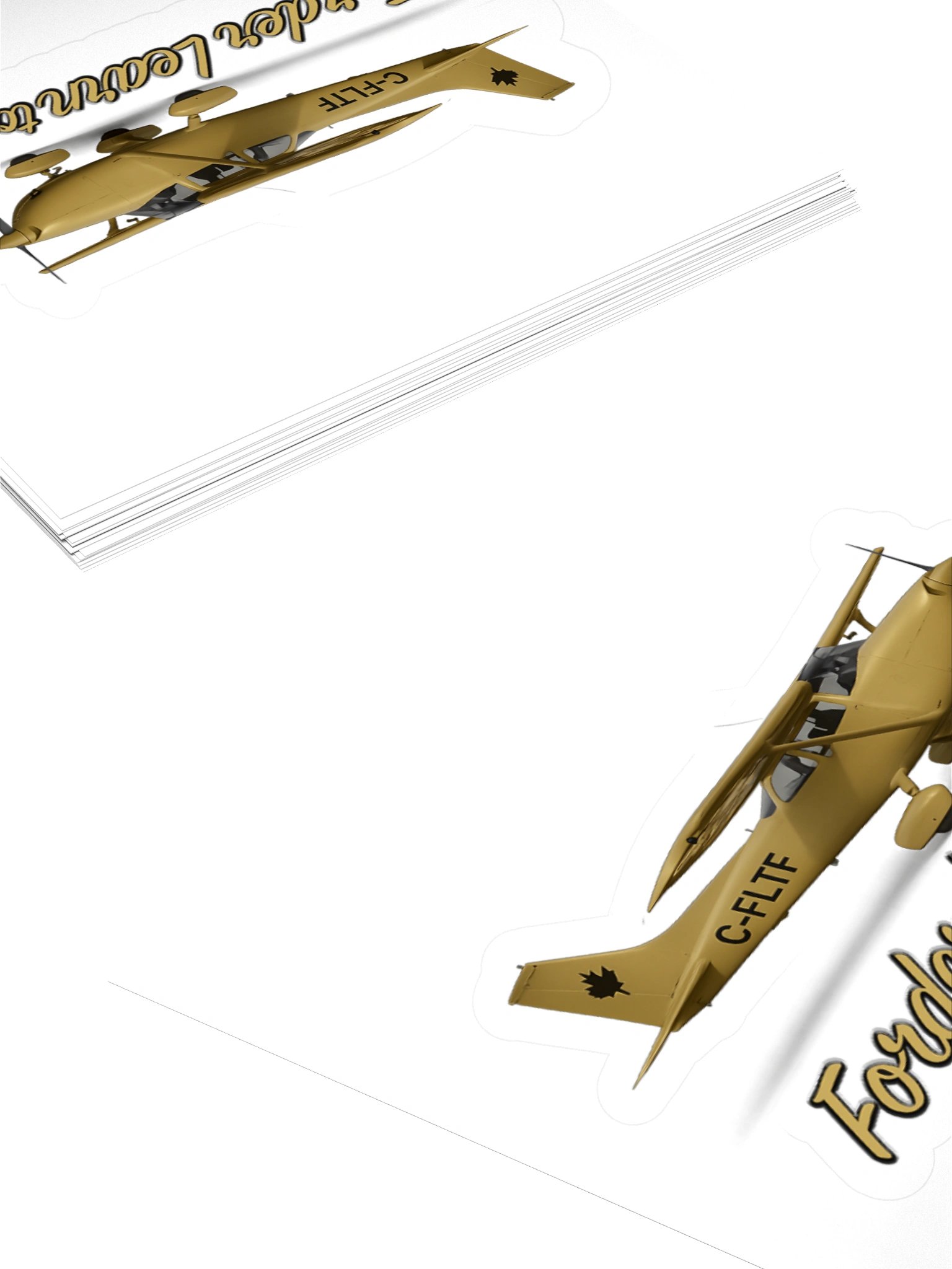 C‑FLTF Maple-Leaf Plane Kiss-Cut Sticker product image (13)