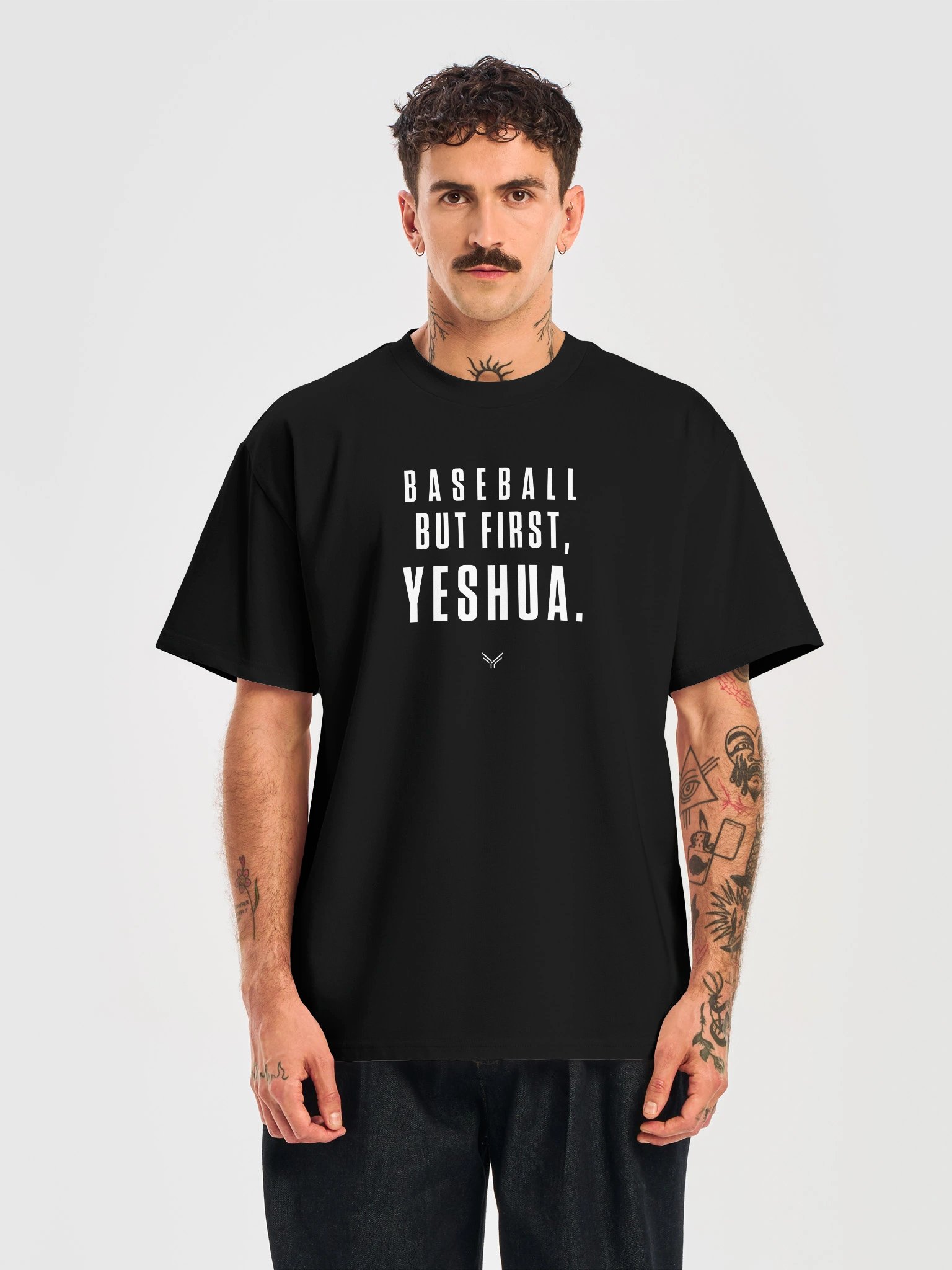 YESHUA. - Baseball But First - Heavy Te product image (5)