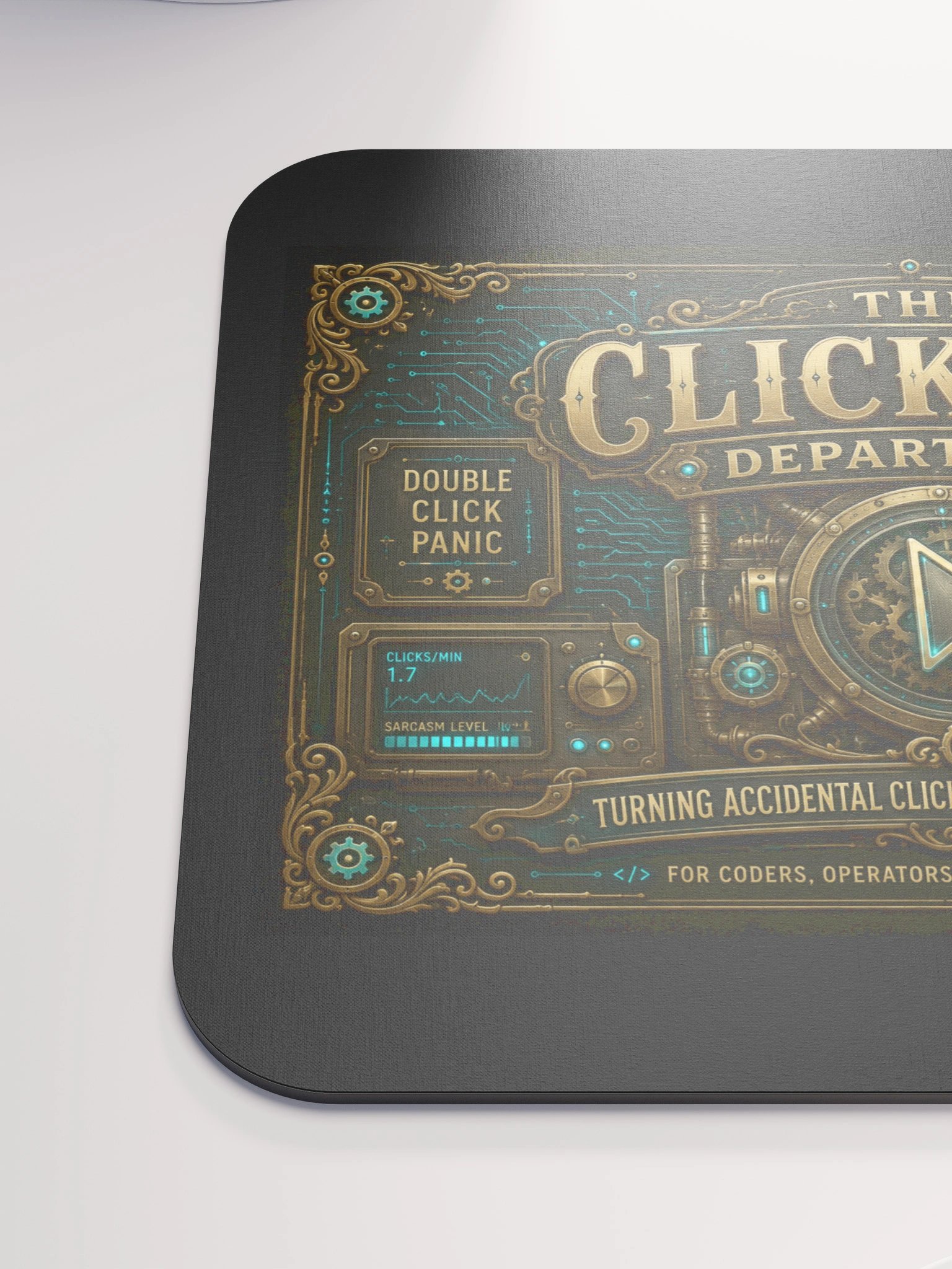 Syntax & Sarcasm Click Ops Department Classic Mouse Pad product image (6)