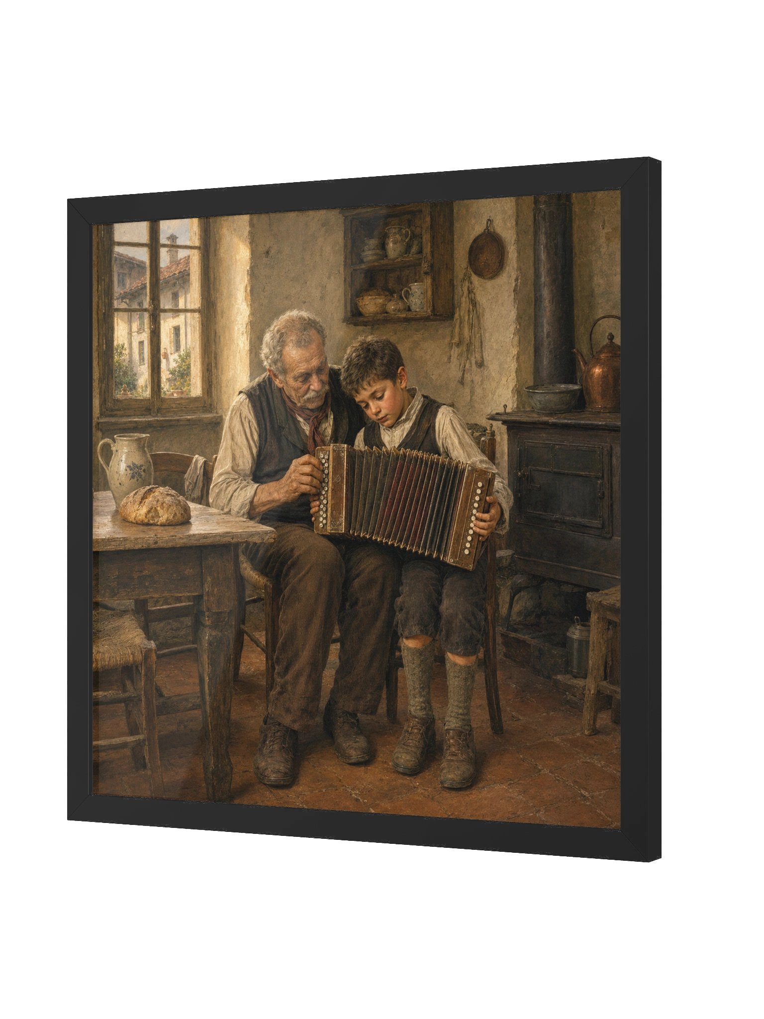 La Lezione di Fisarmonica — Framed Matte Art Print product image (4)