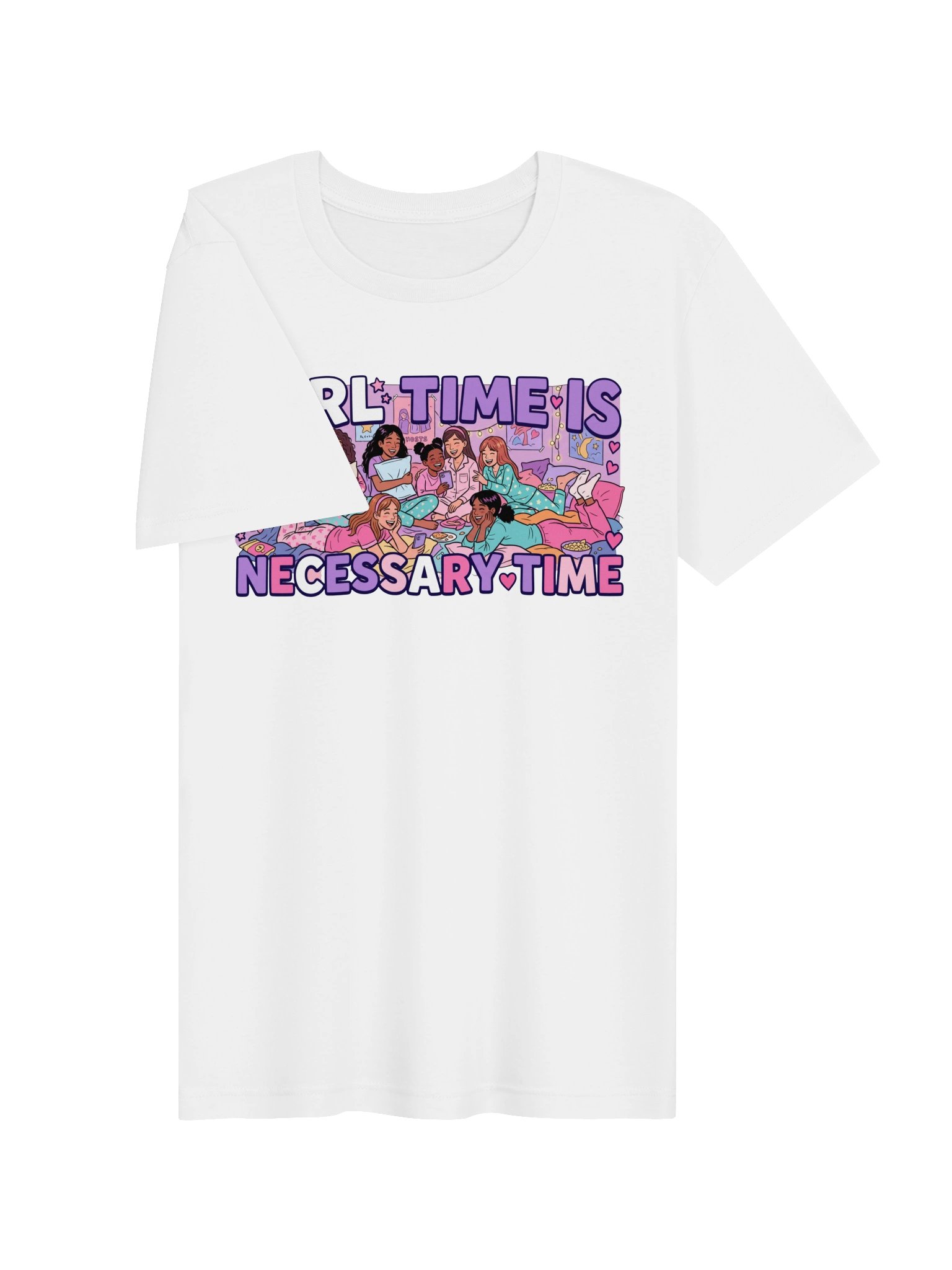 Girl Time is necessary time - Slumber Party Statement Tee product image (14)