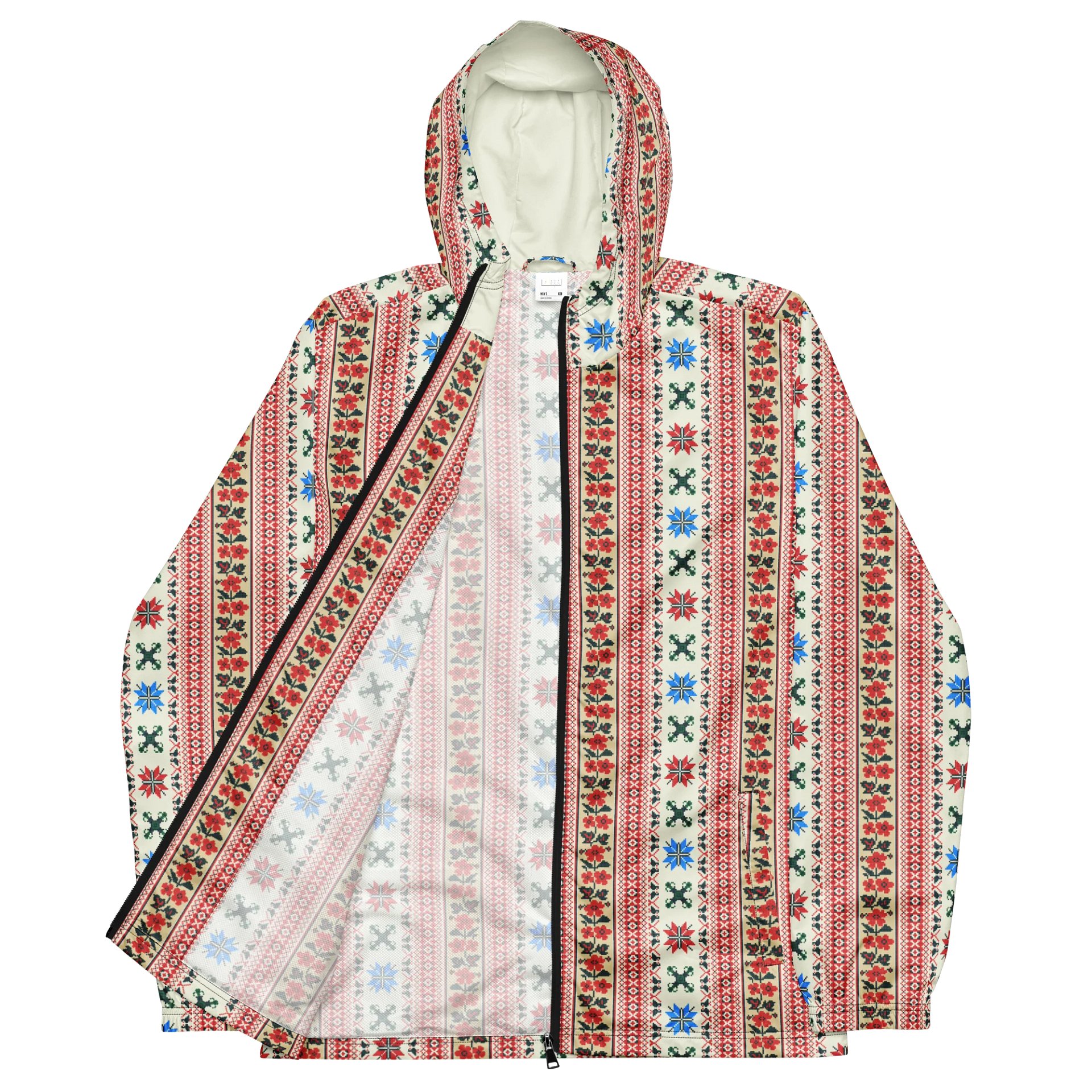 Neutral Tatreez Jacket Unisex Windbreaker product image (3)