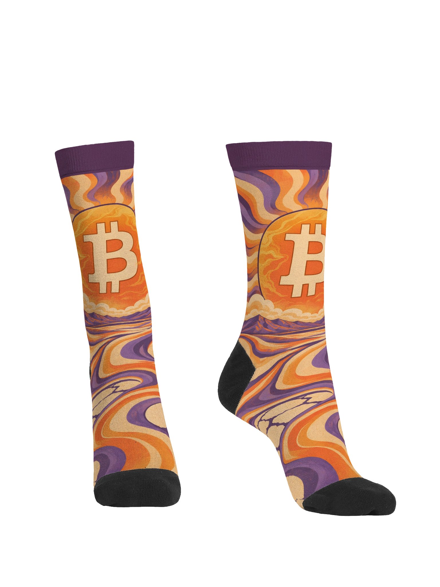 Playa Sun Bitcoin Crew Socks product image (2)