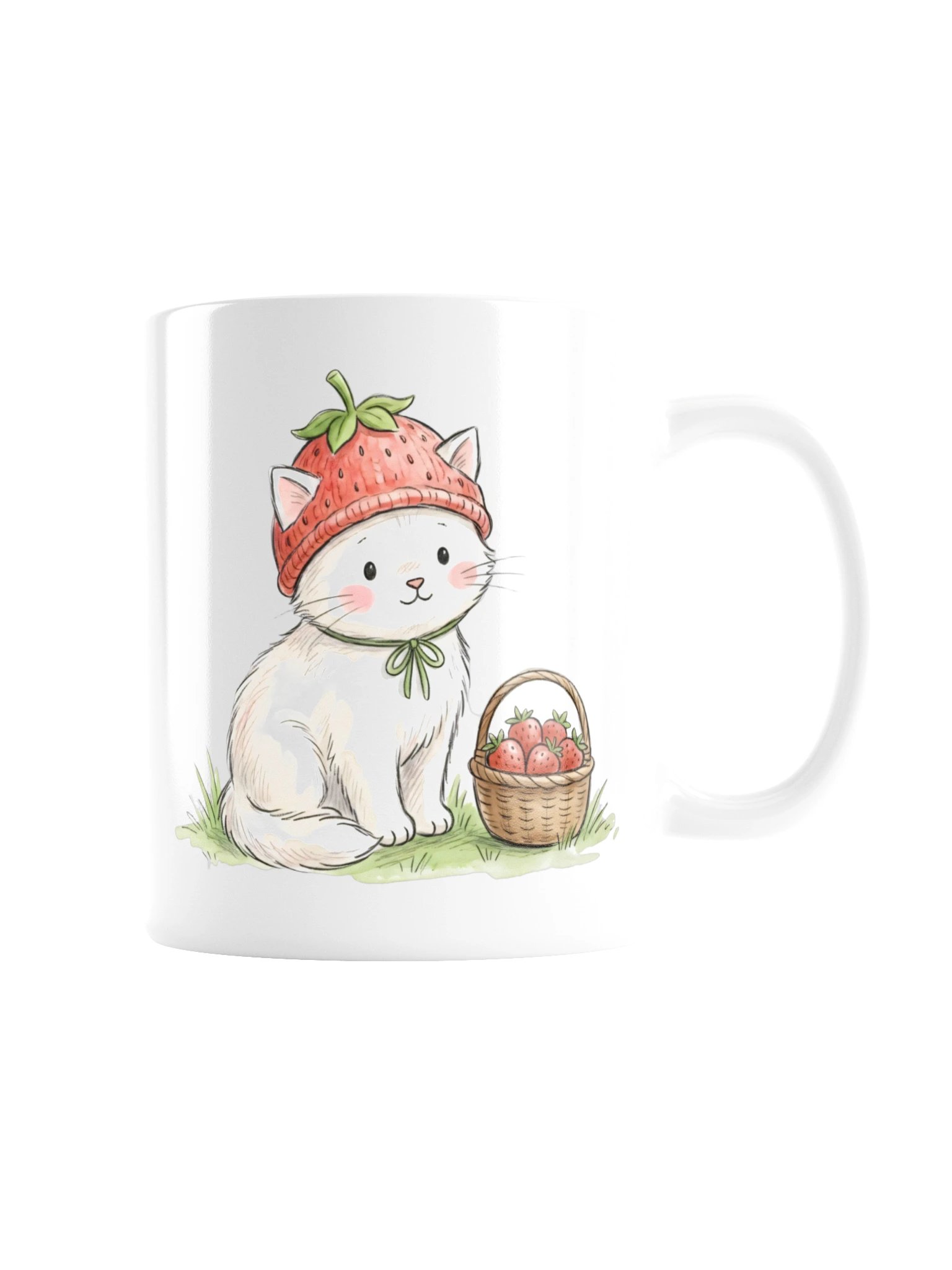 Strawberry Hat Kitten Mug product image (3)